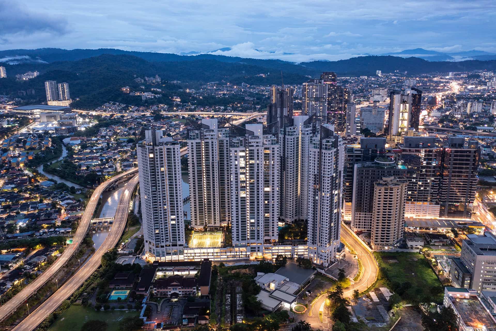 Cappella Embassy architectural facade — five elegant towers in Ampang, Kuala Lumpur