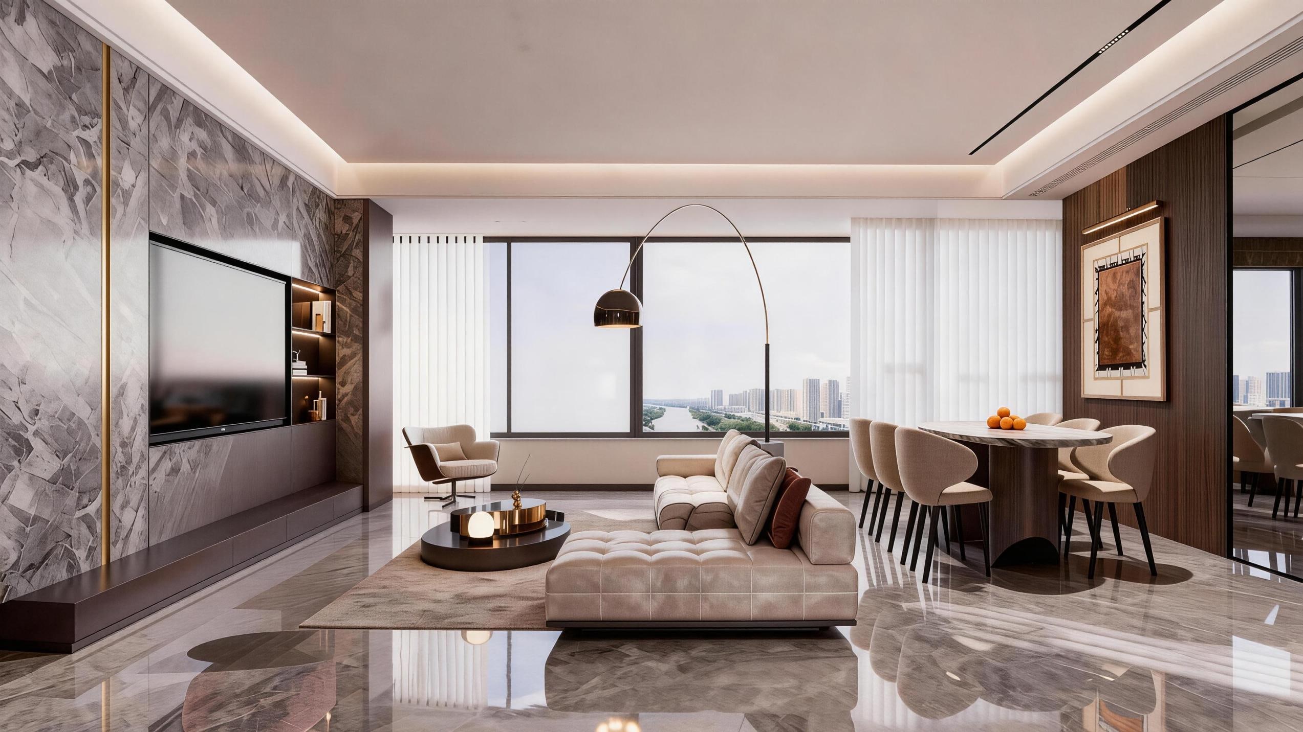 Residence interior direction with generous living and dining scale
