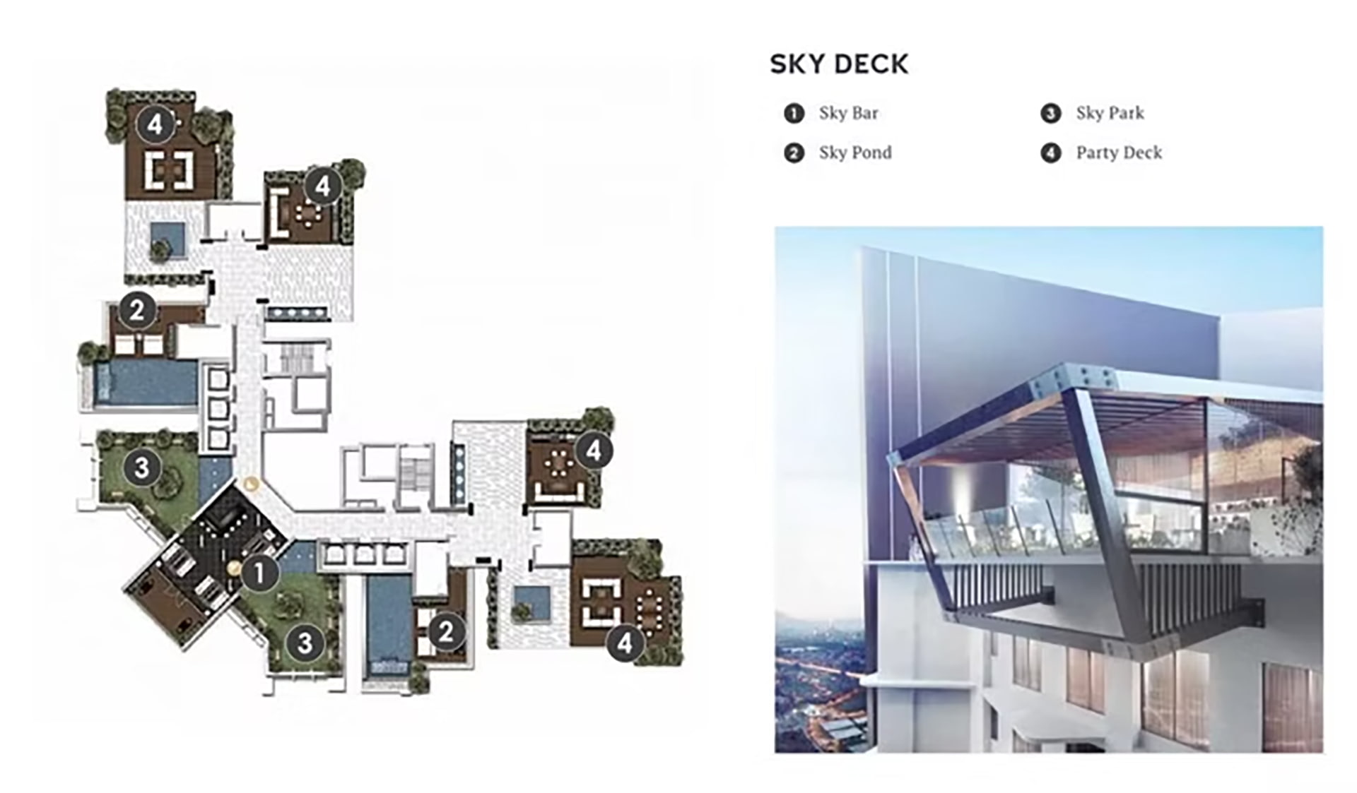 Cappella Embassy Tower E sky deck — Sky Lounge and Sky Aqua Pool